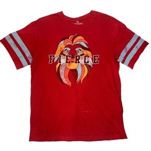 Disney Lion King Mufasa Fierce Red Varsity Shirt red distressed tee